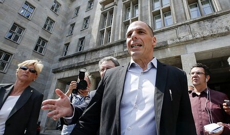 Kein Kommentar: Griechenlands Finanzminister Gianis Varoufakis a...