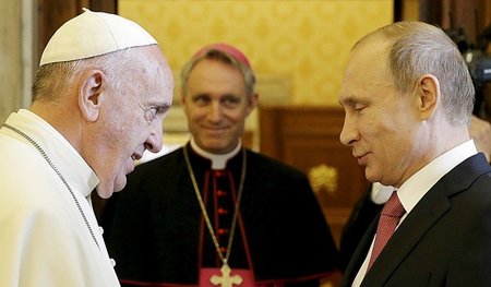 Privataudienz: Am Mittwoch empfing der Papst den russischen Präs...