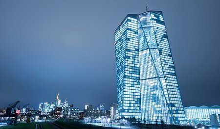 Machtzentrale: Sitz der Europäischen Zentralbank in Frankfurt am...
