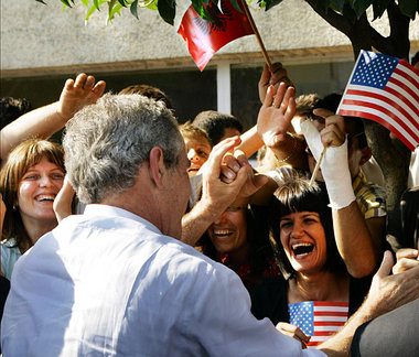 »Keine endlosen Verhandlungen« – US-Präsident Bush am 10. Juni i...