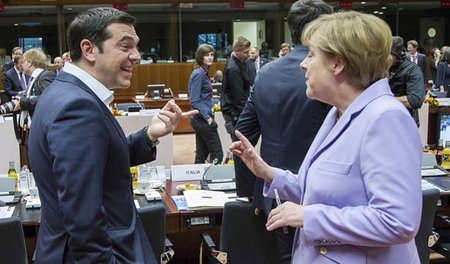 Diskussionen in Brüssel. Griechenlands Ministerpräsident Alexis ... Diskussionen in Brüssel. Griechenlands Ministerpräsident Alexis ...