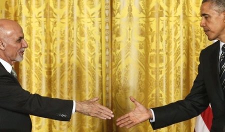 Das Treffen Barack Obamas mit Aschraf Ghani im März dieses Jahre...