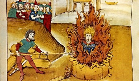 Niemals widerrufen. Jan Hus auf dem Scheiterhaufen (in einer Dar...