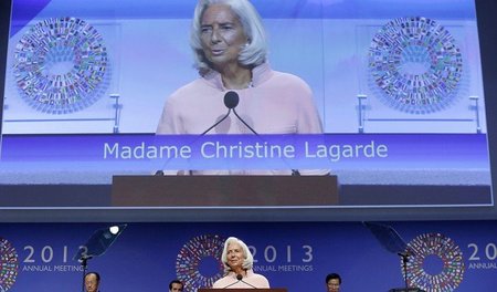 So sieht der IWF heute aus: Direktorin Christine Lagarde in groß...