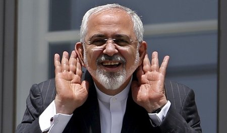 Der iranische Außenminister Mohammed Dschawad Sarif am Freitag a...