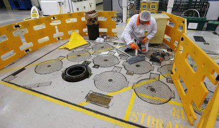 Die atomare Verschmutzung wird in Hinkley Point B gemessen. Die atomare Verschmutzung wird in Hinkley Point B gemessen.
