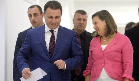Auf Linie gebracht: Der mazedonische Ministerpräsident Nikola Gr...