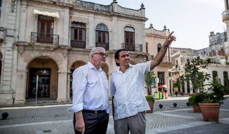 Havanna, 16. Jul: Bundesaußenminister Frank-Walter Steinmeier (S...