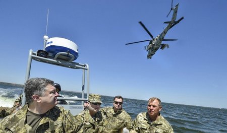 Der ukrainische Präsident Petro Poroschenko am Dienstag bei eine...