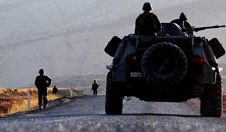 Türkische Patrouille am Dienstag in der Provinz Sirnak