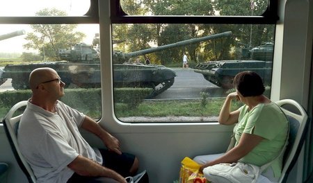 Mit einer Militärparade feierte die kroatische Regierung am Dien...