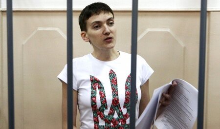 Nationalistin Sawtschenko bei einer gerichtlichen Anhörung am 6....