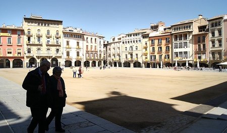 Plaça Major, der Rathausplatz im Zentrum von Vic