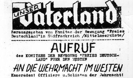 Flugblatt des Komitees »Freies Deutschland für den Westen«, der ...