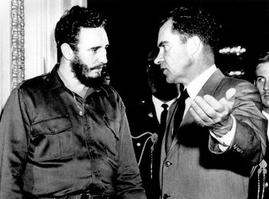 US-Vizepräsident Richard Nixon traf am 19. April 1959 Fidel Cast...
