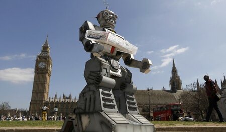 Kampagne gegen Killer-Roboter, 23. April 2013 in London Kampagne gegen Killer-Roboter, 23. April 2013 in London
