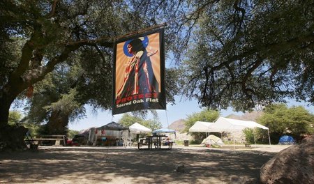 Protestcamp der Apachen in Oak Flat nahe Superior, Arizona, am 1...