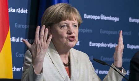 Europa mit deutschem Antlitz: Angela Merkel nach einem EU-Gipfel...