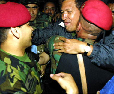 Hugo Chávez nach dem gescheiterten Putsch, 14. April 2002