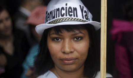 »Tretet zurück!«: Demonstration am 15. August in Guatemala-Stadt