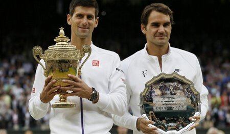 Die Ballmaschine und der Hasardeur: Novak Djokovic und Roger Fed... Die Ballmaschine und der Hasardeur: Novak Djokovic und Roger Fed...