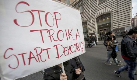 Solidaritätsdemo in Rom zur Unterstützung der linken Regierung i...