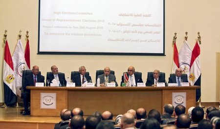 Pressekonferenz der Obersten Wahlkommission Ägyptens am Sonntag ... Pressekonferenz der Obersten Wahlkommission Ägyptens am Sonntag ...