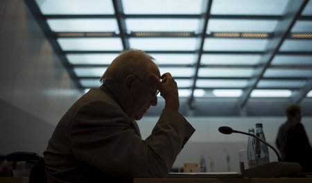 Steile Thesen und flotte Sprüche: BRD-Finanzminister Wolfgang Sc...