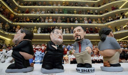 Ministerpräsident Mariano Rajoy (links) und Podemos-Chef Pablo I...