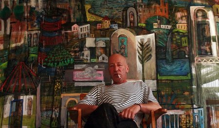 Maler des Noch-Nicht: Thomas J. Richter in seinem Atelier in Ber...