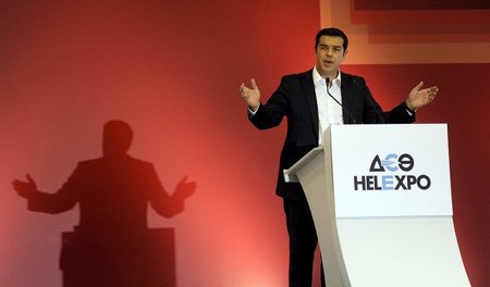 Machtlos in den Wahlkampf: Alexis Tsipras beim Feilbieten zerstö...