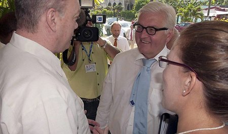 Will ein Abkommen: Der deutsche Außenminister Frank-Walter Stein... Will ein Abkommen: Der deutsche Außenminister Frank-Walter Stein...