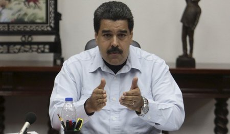 Venezuelas Präsident Nicolás Maduro am Montag in Caracas Venezuelas Präsident Nicolás Maduro am Montag in Caracas
