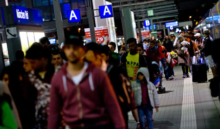 Flüchtlinge am Sonntag am Hauptbahnhof München