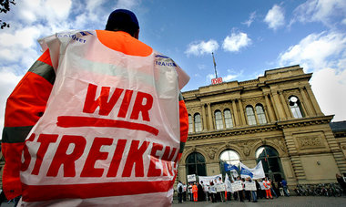 Transnet-Warnstreik am Mittwoch in Mainz. Anders als die GDL hat...
