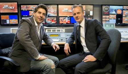 »Wann hält Wolfgang Clement die Schnauze?«: Claus von Wagner (l....