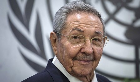 Der kubanische Präsident Raúl Castro am Samstag in New York Der kubanische Präsident Raúl Castro am Samstag in New York