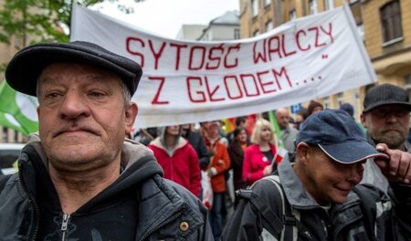 Katowice, 1. Mai: Protestmarsch von Obdachlosen und Armen Katowice, 1. Mai: Protestmarsch von Obdachlosen und Armen