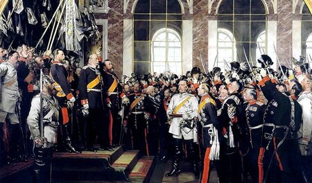 Die Proklamation des Deutschen Reiches am 18. Januar 1871 im Spi... Die Proklamation des Deutschen Reiches am 18. Januar 1871 im Spi...
