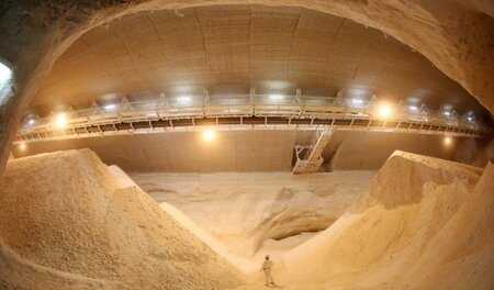 Rohsalzbunker im Kaliwerk »Werra« des K+S-Konzerns Rohsalzbunker im Kaliwerk »Werra« des K+S-Konzerns