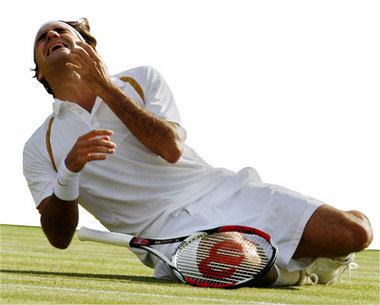Rasenriese rasend: Federer