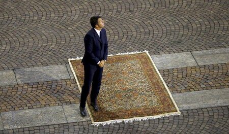 Sein Abflug blieb erneut nur eine Drohung: Matteo Renzi hat die ...