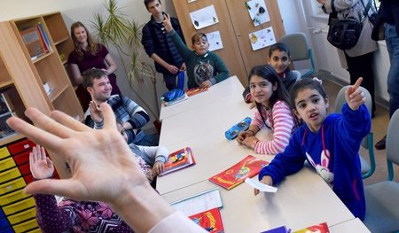 Hochmotiviert: Willkommensklasse an der Potsdamer Weidenhof-Grun...