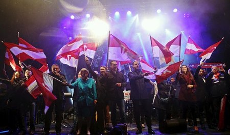 Österreichs Rechte ist im Aufwind: Wahlkampfabschluss der FPÖ am...