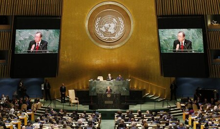 Die UN-Vollversammlung hat Generalsekretär Ban Ki Moon aufgeford...