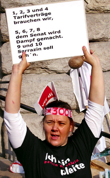 Genug verzichtet: Landesbedienstete am Mittwoch in Berlin