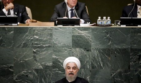 Irans Präsident Hassan Rohani am 26. September beim UN-Gipfel zu...