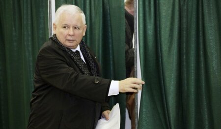 Erfolgreicher Strippenzieher: PiS-Chef Jaroslaw Kaczynski am Son...