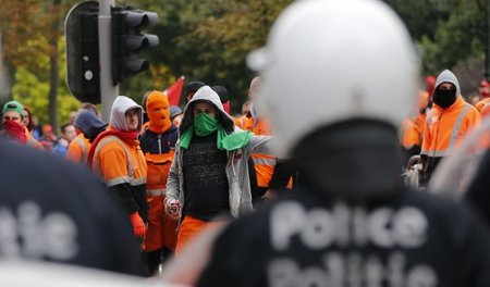 Protest gegen die Kürzungspläne der Regierung am 7. Oktober in B...