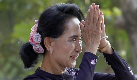 NIcht bei allen Regierungsgegnern beliebt: Der Oppositionsführer...